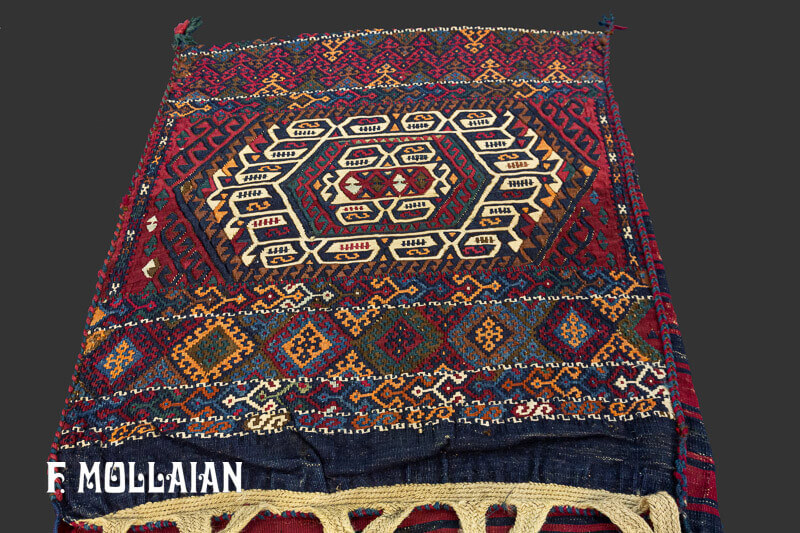 Tappeto Antico Turco Sella (Chanta) Sivas con Kilim a dietro n°:63550807